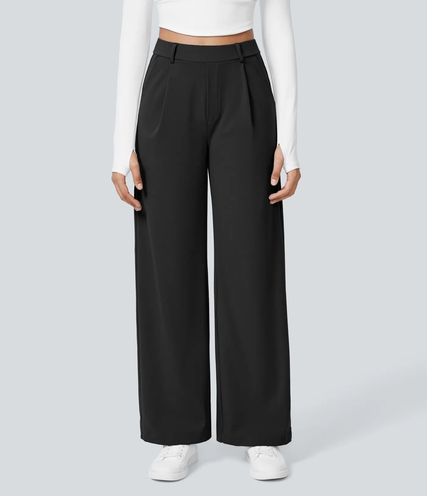 💝Limited Time&Free Shipping💝High Waisted Side Pocket Straight Leg Work Pants