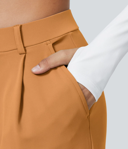 💝Limited Time&Free Shipping💝High Waisted Side Pocket Straight Leg Work Pants