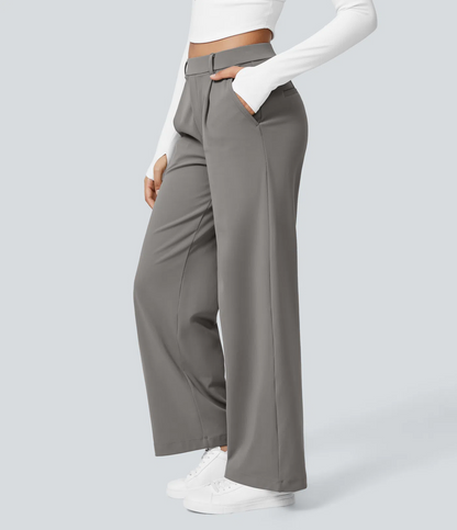 💝Limited Time&Free Shipping💝High Waisted Side Pocket Straight Leg Work Pants