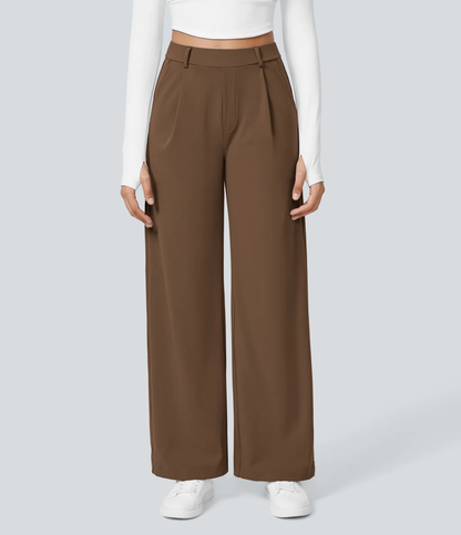 💝Limited Time&Free Shipping💝High Waisted Side Pocket Straight Leg Work Pants
