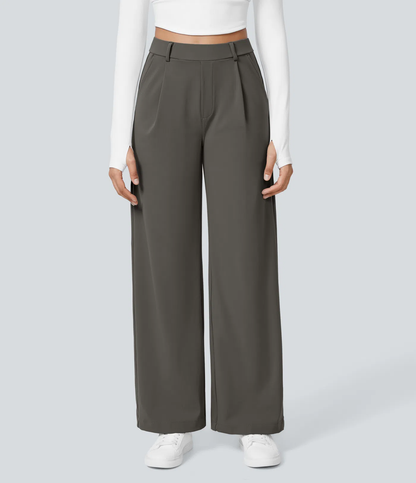 💝Limited Time&Free Shipping💝High Waisted Side Pocket Straight Leg Work Pants