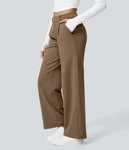 💝Limited Time&Free Shipping💝High Waisted Side Pocket Straight Leg Work Pants