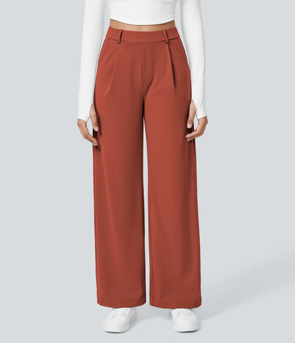 💝Limited Time&Free Shipping💝High Waisted Side Pocket Straight Leg Work Pants