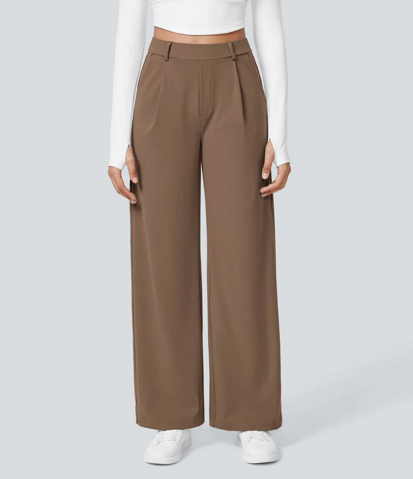 💝Limited Time&Free Shipping💝High Waisted Side Pocket Straight Leg Work Pants