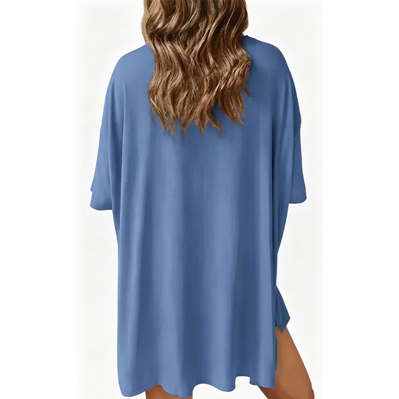 🔥Women's Two Piece Lounge Set 2026 Summer Casual Oversized Shirts Biker Shorts Matching Airport Travel Outfit