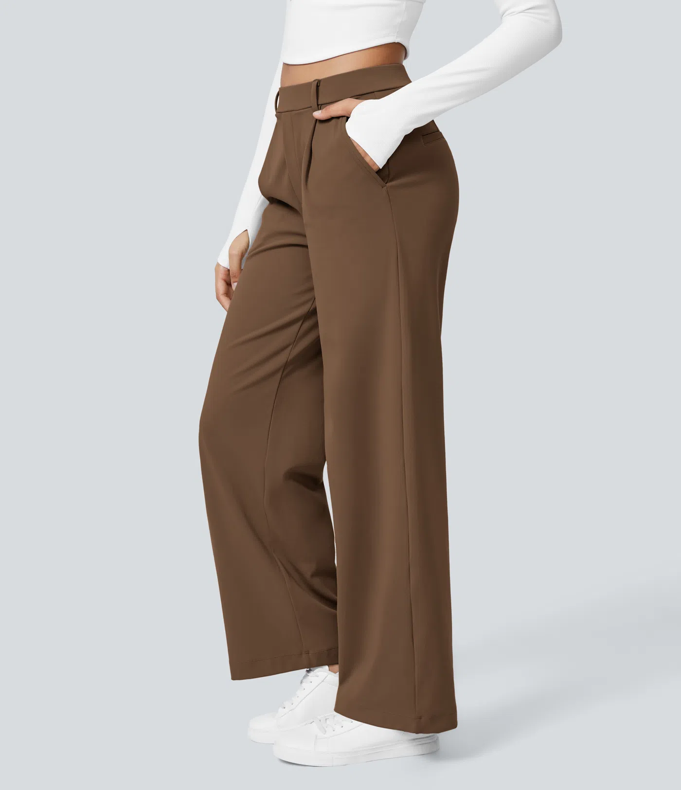 💝Limited Time&Free Shipping💝High Waisted Side Pocket Straight Leg Work Pants