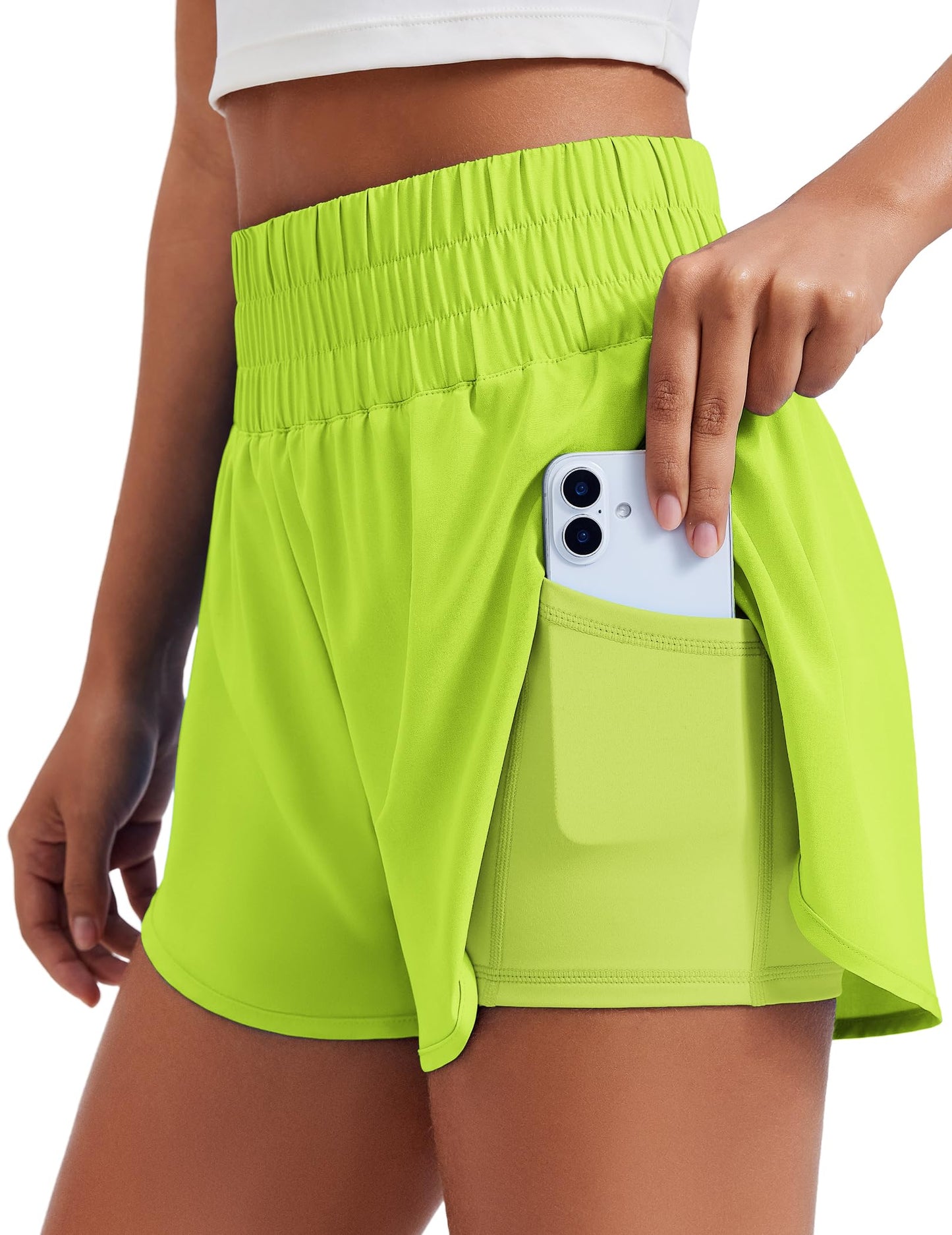 🔥Limited time clearance🔥Lightweight Athletic Workout Gym Yoga Shorts Liner with Phone Pockets