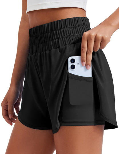 🔥Limited time clearance🔥Lightweight Athletic Workout Gym Yoga Shorts Liner with Phone Pockets