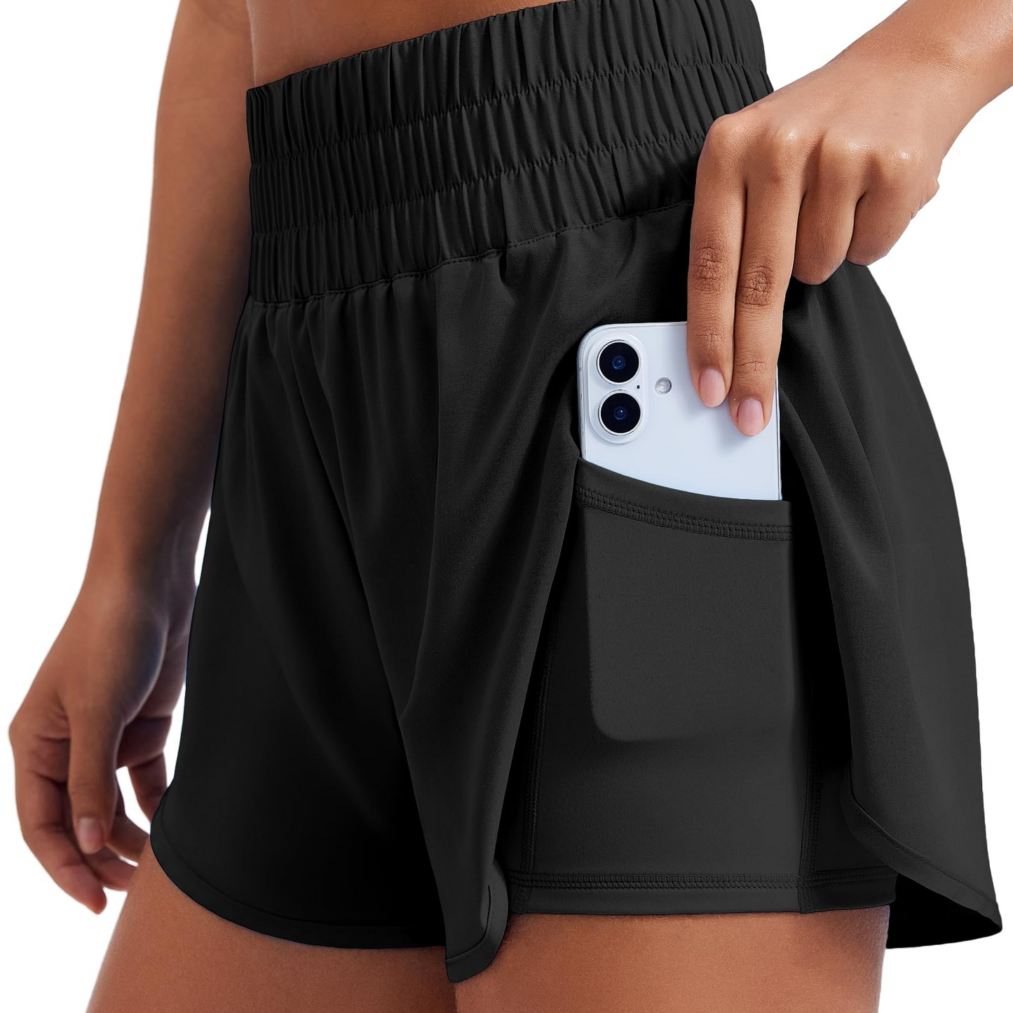 🔥Limited time clearance🔥Anti-exposure sports shorts with built-in inner layer and convenient side pockets