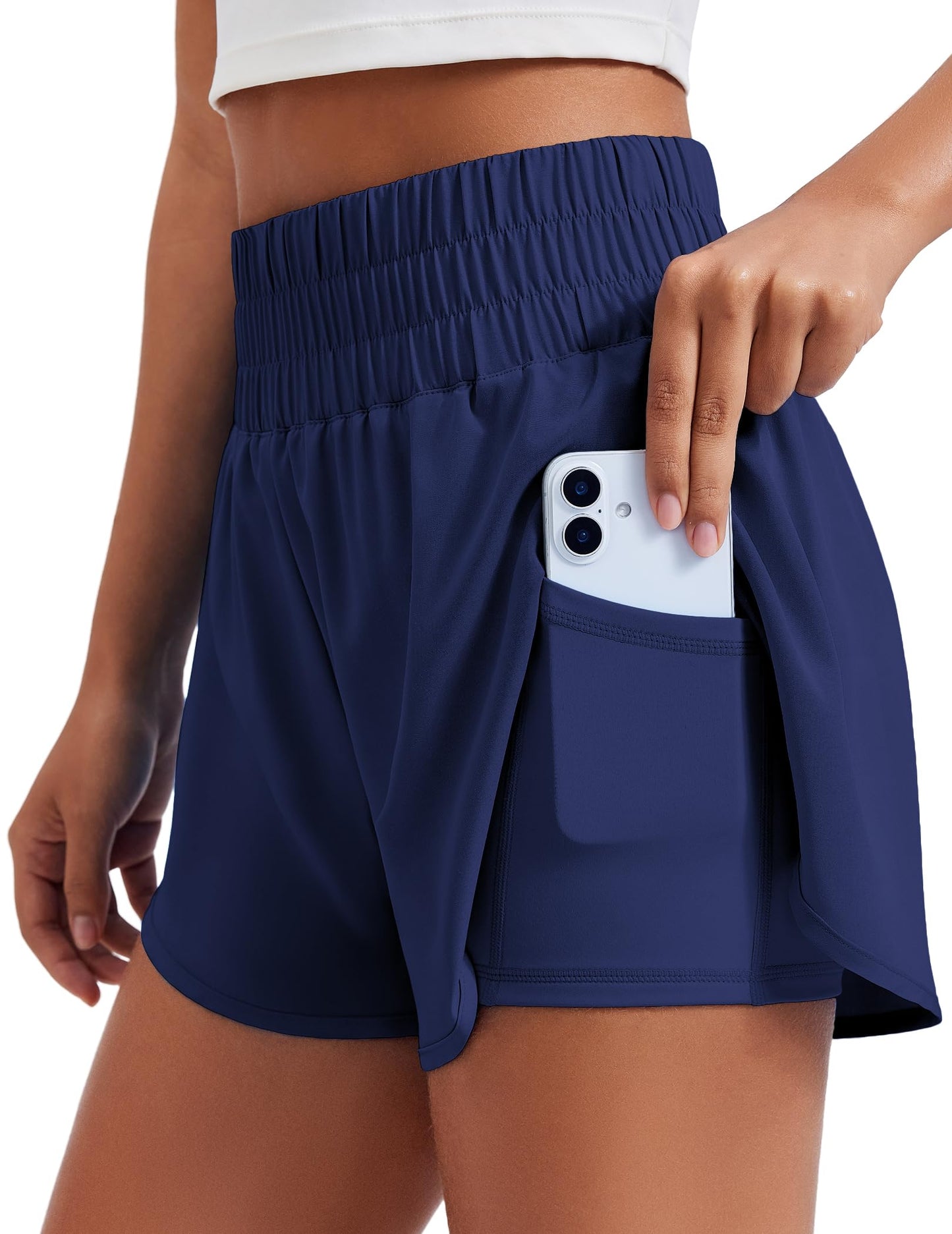 🔥Limited time clearance🔥Lightweight Athletic Workout Gym Yoga Shorts Liner with Phone Pockets