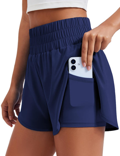 🔥Limited time clearance🔥Lightweight Athletic Workout Gym Yoga Shorts Liner with Phone Pockets