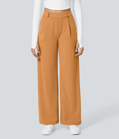 💝Limited Time&Free Shipping💝High Waisted Side Pocket Straight Leg Work Pants