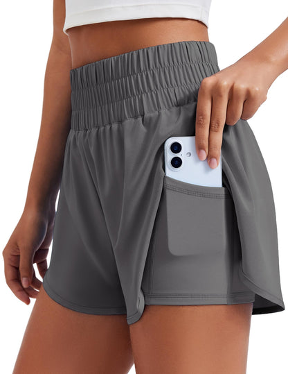 🔥Limited time clearance🔥Lightweight Athletic Workout Gym Yoga Shorts Liner with Phone Pockets