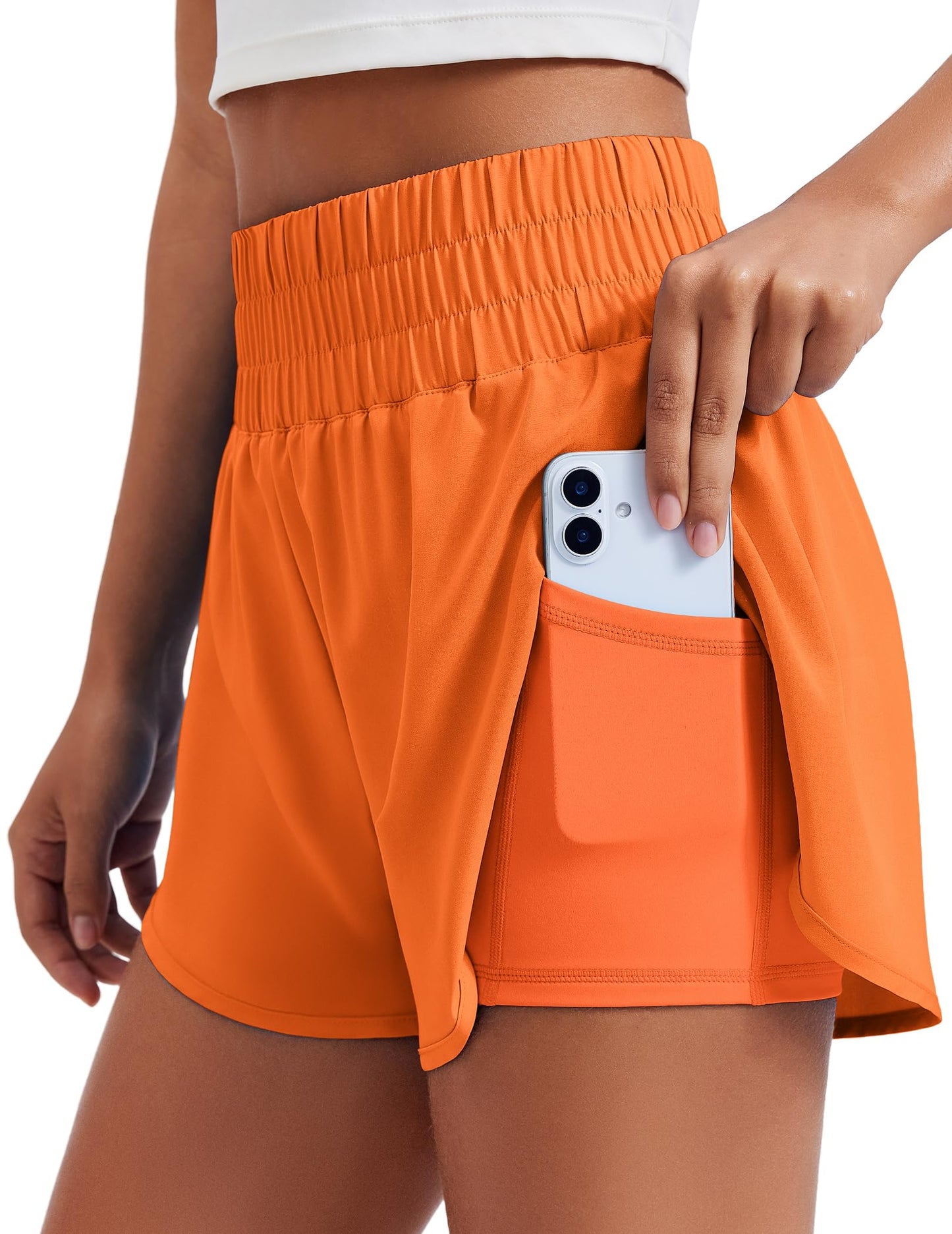 🔥Limited time clearance🔥Lightweight Athletic Workout Gym Yoga Shorts Liner with Phone Pockets
