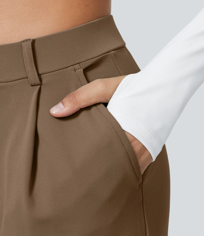 💝Limited Time&Free Shipping💝High Waisted Side Pocket Straight Leg Work Pants