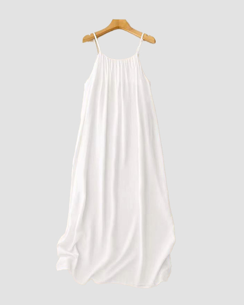 Limited time special🔥Women's Solid Color Backless Cami Dress