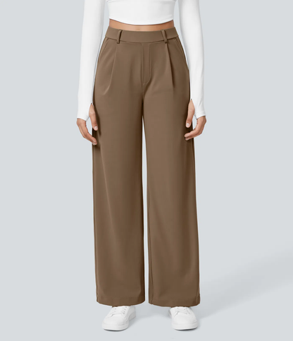 💝Limited Time&Free Shipping💝High Waisted Side Pocket Straight Leg Work Pants