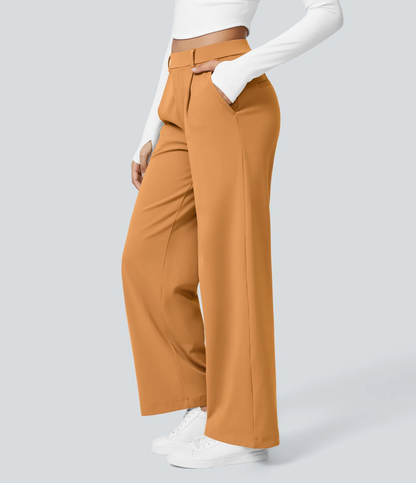 💝Limited Time&Free Shipping💝High Waisted Side Pocket Straight Leg Work Pants