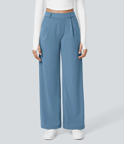 💝Limited Time&Free Shipping💝High Waisted Side Pocket Straight Leg Work Pants