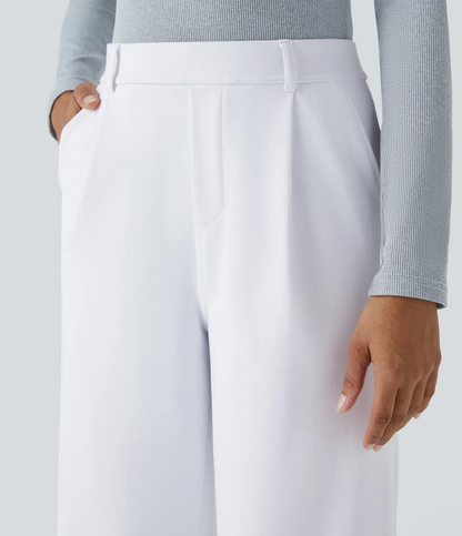 💝Limited Time&Free Shipping💝High Waisted Side Pocket Straight Leg Work Pants