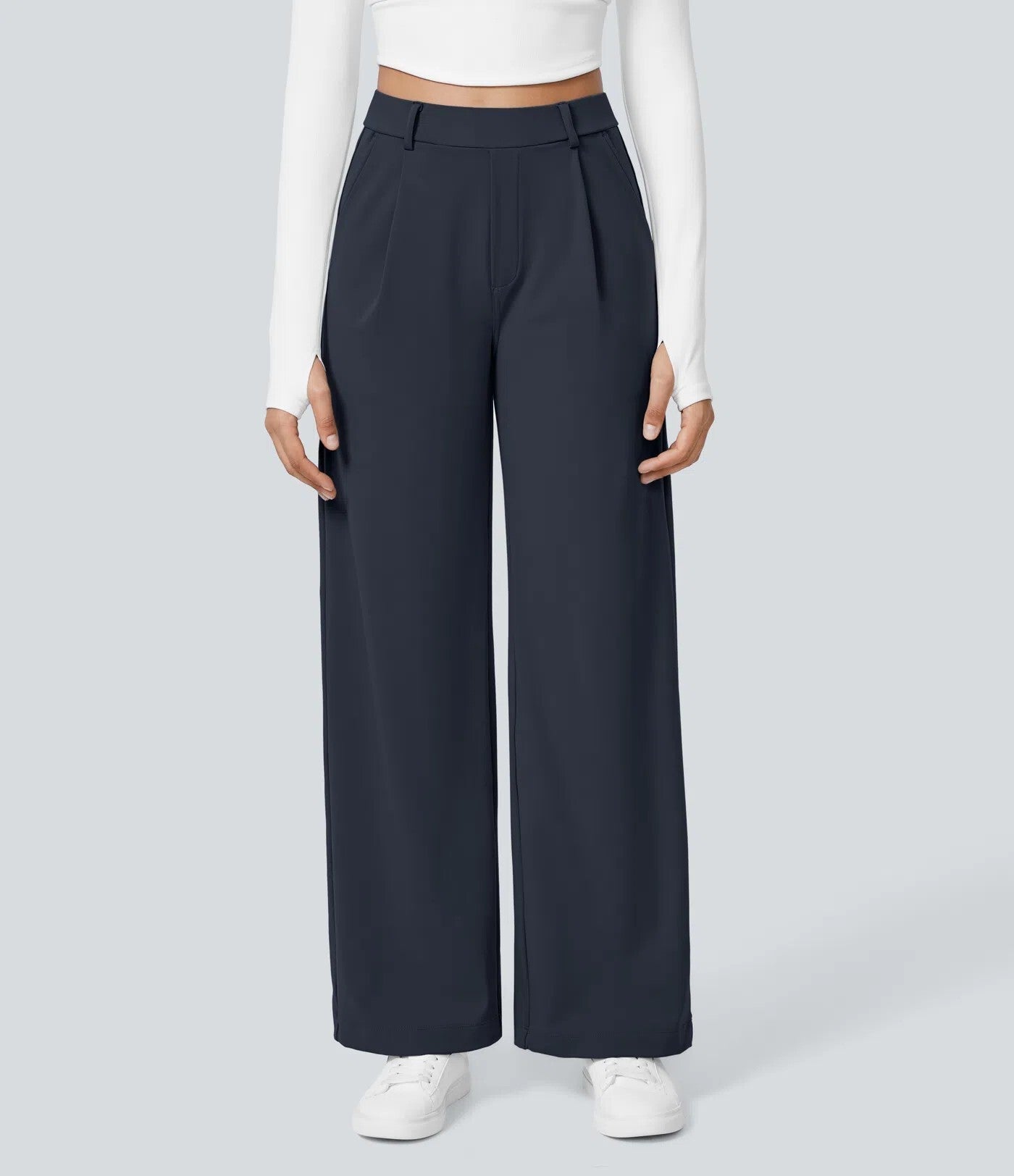 💝Limited Time&Free Shipping💝High Waisted Side Pocket Straight Leg Work Pants