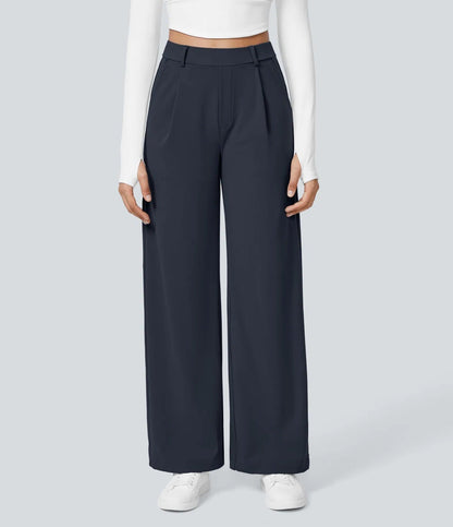 💝Limited Time&Free Shipping💝High Waisted Side Pocket Straight Leg Work Pants
