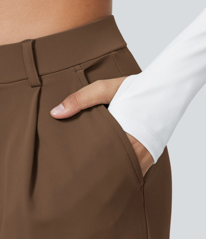 💝Limited Time&Free Shipping💝High Waisted Side Pocket Straight Leg Work Pants