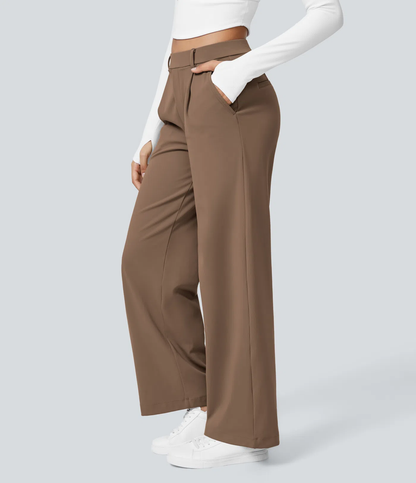 💝Limited Time&Free Shipping💝High Waisted Side Pocket Straight Leg Work Pants