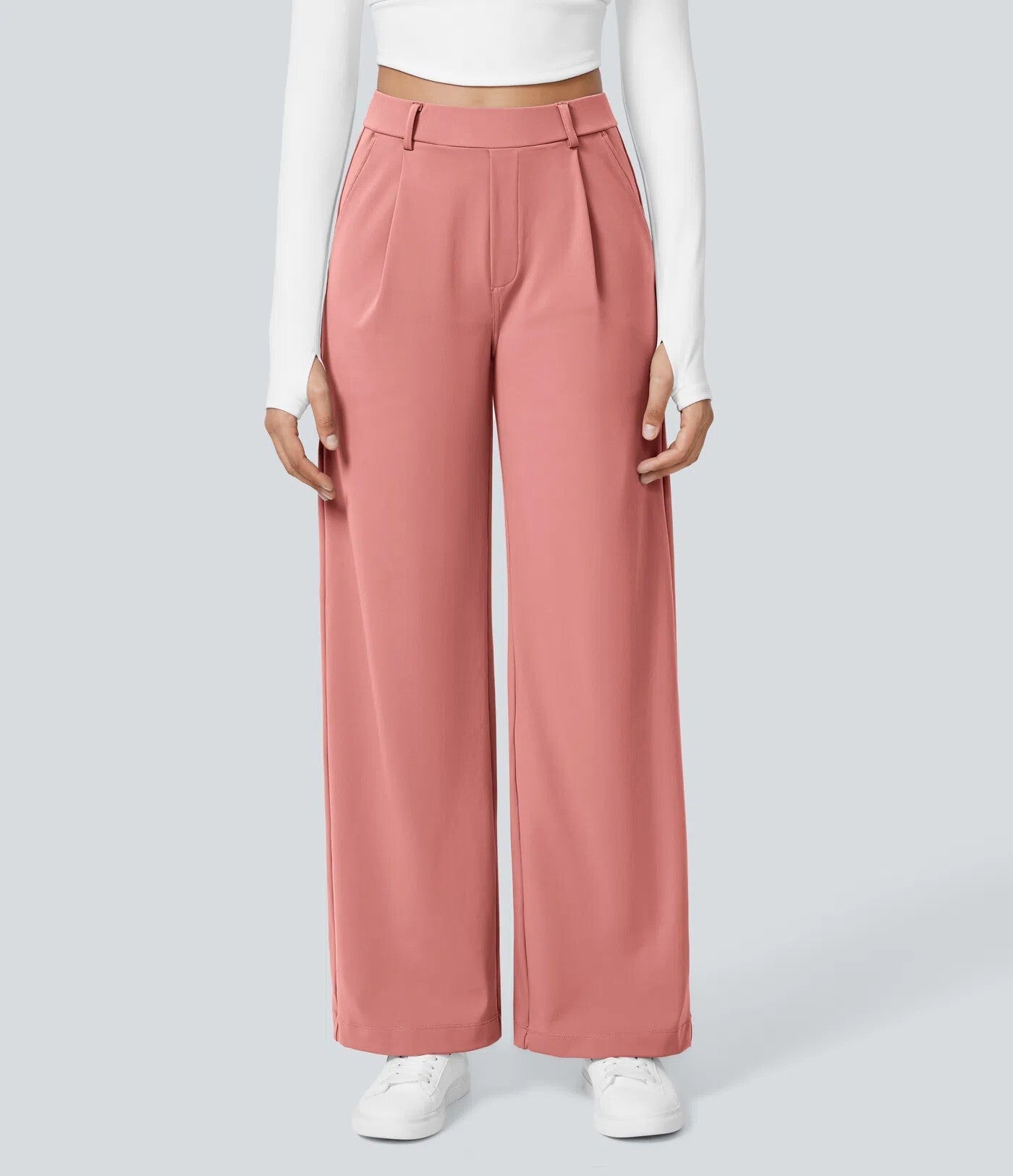 💝Limited Time&Free Shipping💝High Waisted Side Pocket Straight Leg Work Pants